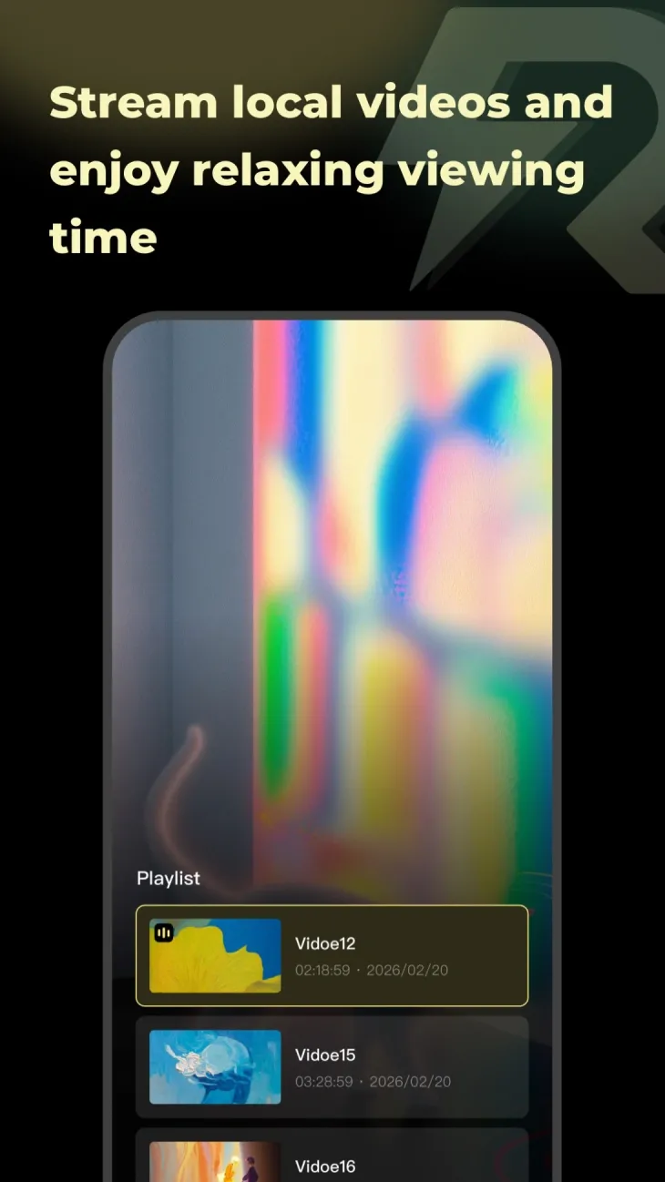 RinoWatch playlist view